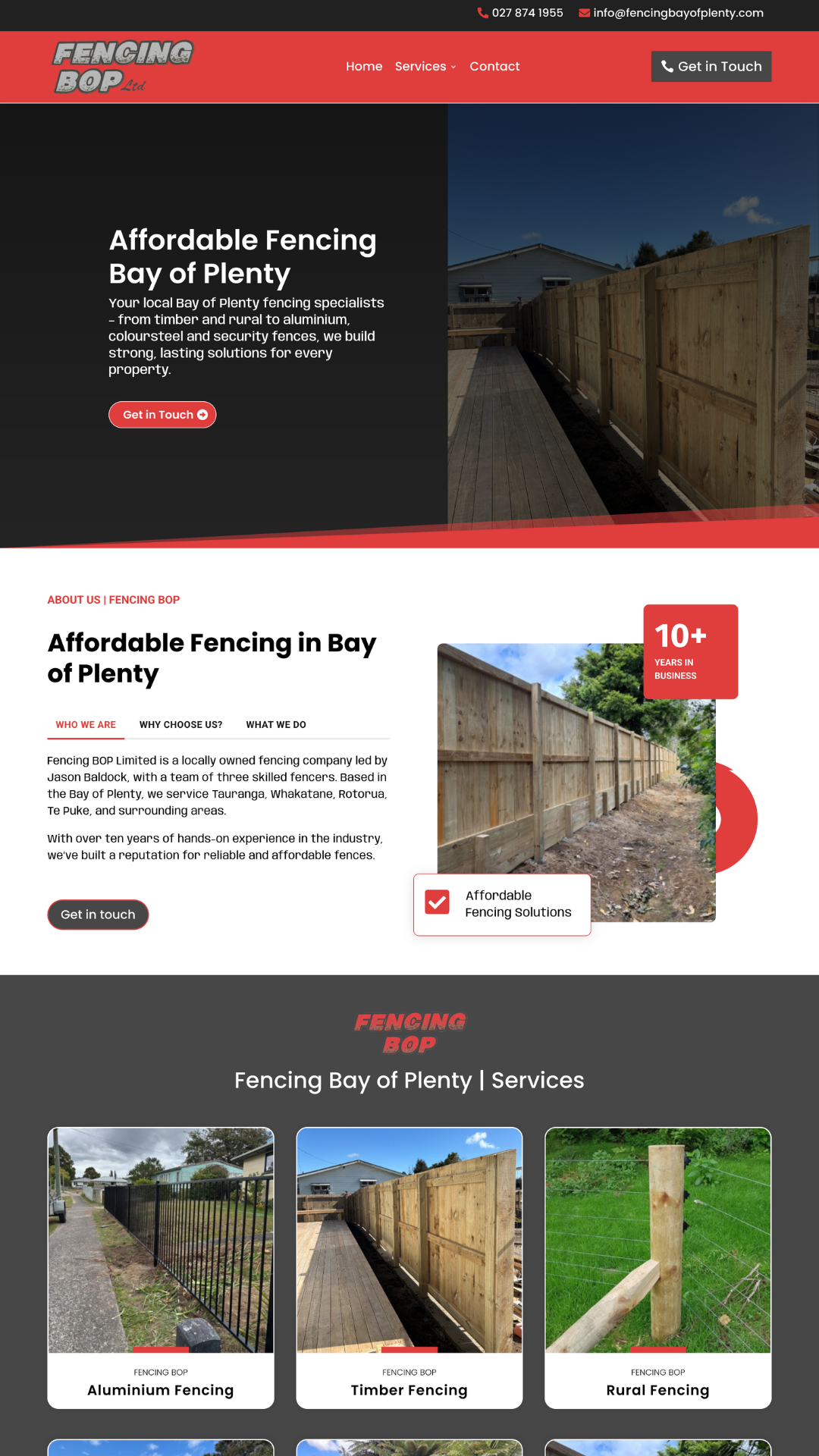 Updated tradie website