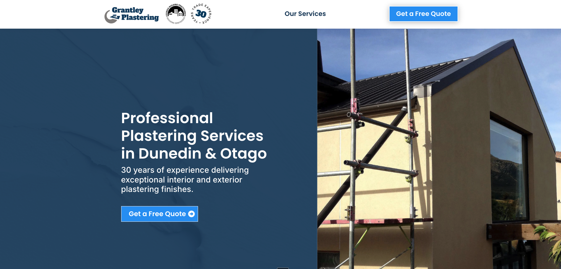 Grantley Plastering website